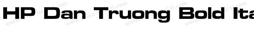 HP Dan Truong Bold Italic字体转换